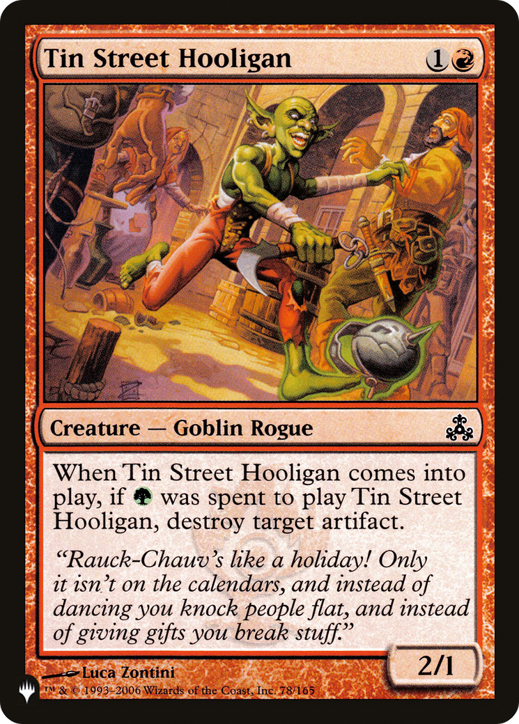 Tin Street Hooligan [The List Reprints] | Anubis Games and Hobby