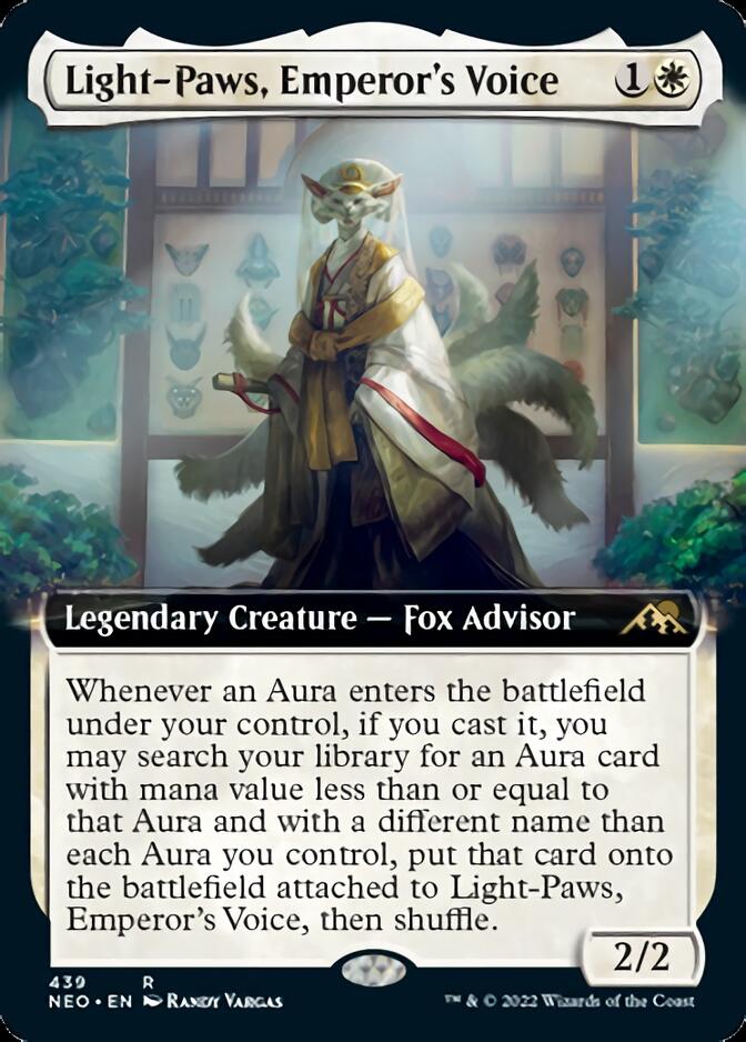 Light-Paws, Emperor's Voice (Extended Art) [Kamigawa: Neon Dynasty] | Anubis Games and Hobby