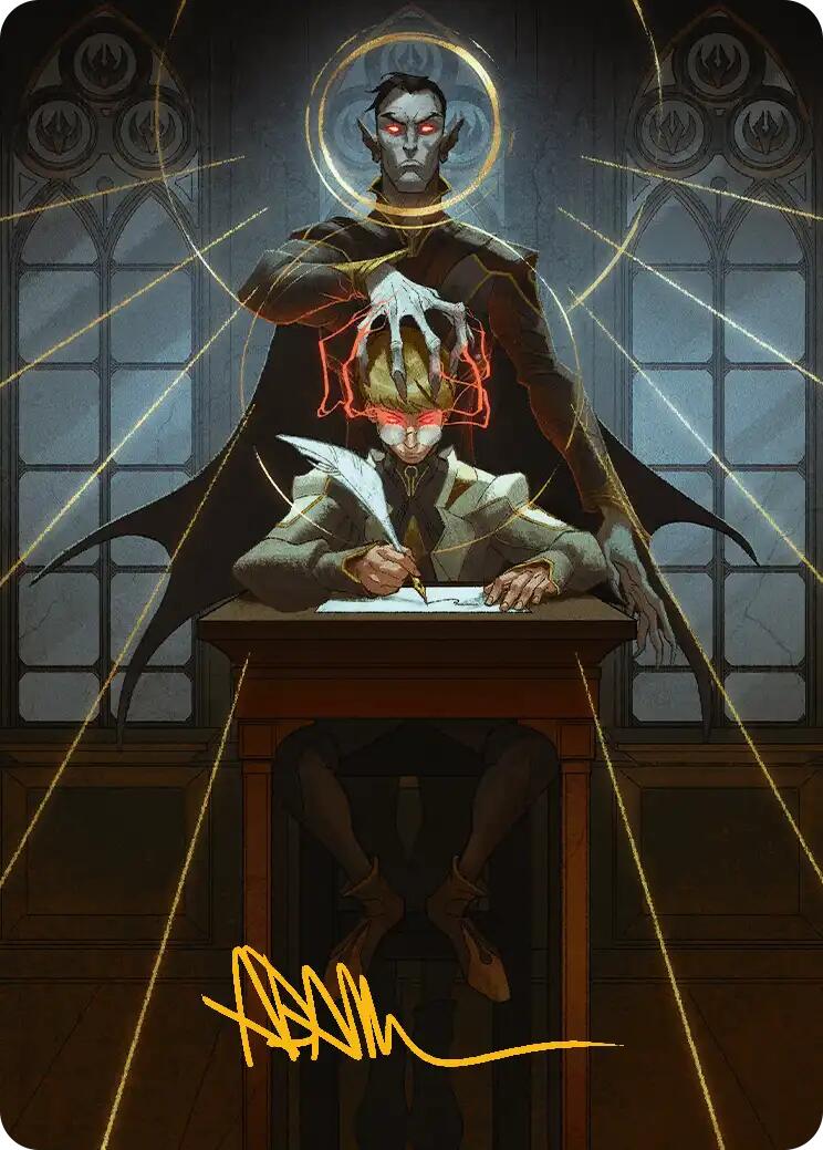 Vampiric Tutor Art Card (Gold-Stamped Signature) [Secrets of Strixhaven Art Series] | Anubis Games and Hobby