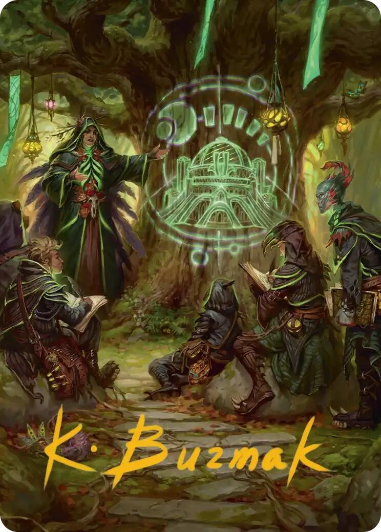 Sylvan Library Art Card (Gold-Stamped Signature) [Secrets of Strixhaven Art Series] | Anubis Games and Hobby