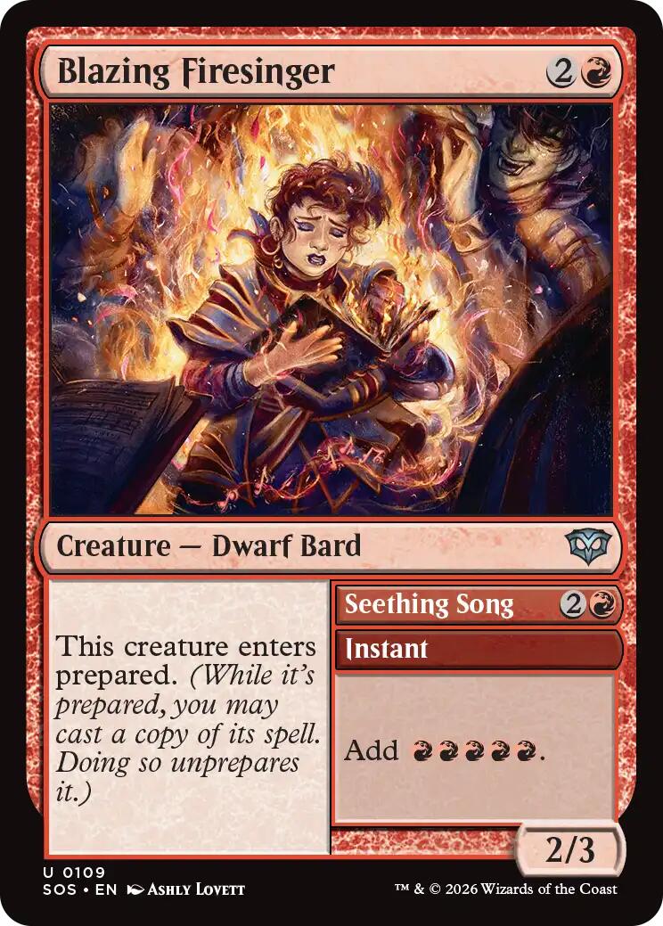 Blazing Firesinger [Secrets of Strixhaven] | Anubis Games and Hobby