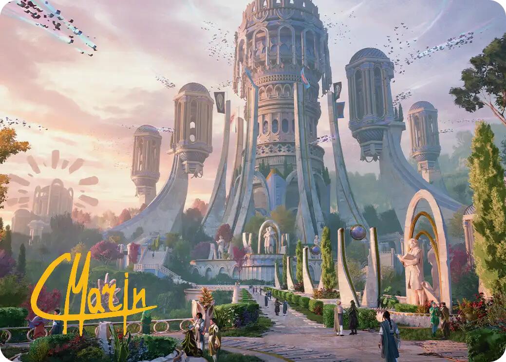 Command Tower Art Card (Gold-Stamped Signature) [Secrets of Strixhaven Art Series] | Anubis Games and Hobby