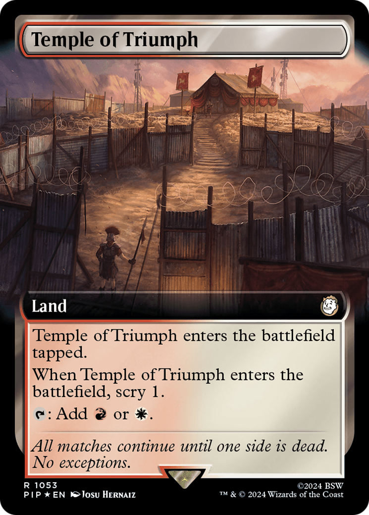 Temple of Triumph (Extended Art) (Surge Foil) [Fallout] | Anubis Games and Hobby