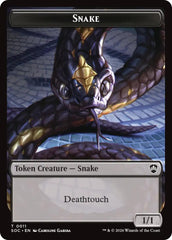 Snake // Zombie Double-Sided Token [Secrets of Strixhaven Commander Tokens] | Anubis Games and Hobby