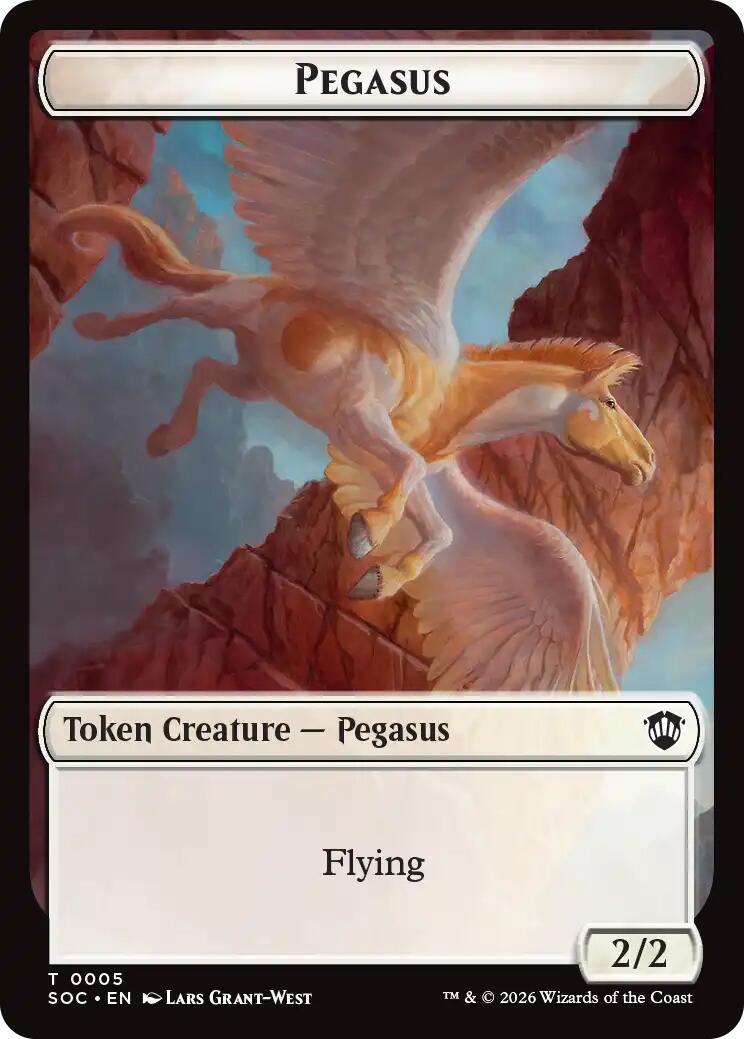 Pegasus // Inkling (0022) Double-Sided Token [Secrets of Strixhaven Commander Tokens] | Anubis Games and Hobby