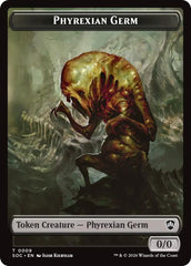 Phyrexian Germ // Treasure Double-Sided Token [Secrets of Strixhaven Commander Tokens] | Anubis Games and Hobby