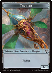 Thopter // Fractal (0004) Double-Sided Token [Secrets of Strixhaven Commander Tokens] | Anubis Games and Hobby