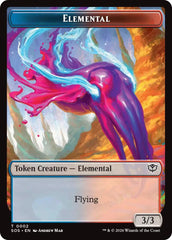 Dragon Illusion // Elemental (0002) Double-Sided Token [Secrets of Strixhaven Commander Tokens] | Anubis Games and Hobby