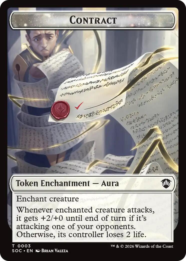 Contract // Pegasus Double-Sided Token [Secrets of Strixhaven Commander Tokens] | Anubis Games and Hobby