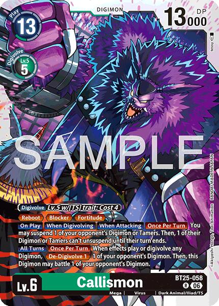 Callismon [BT25-058] [Dual Revolution] | Anubis Games and Hobby
