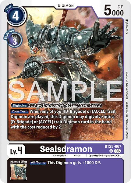 Sealsdramon [BT25-067] [Dual Revolution] | Anubis Games and Hobby