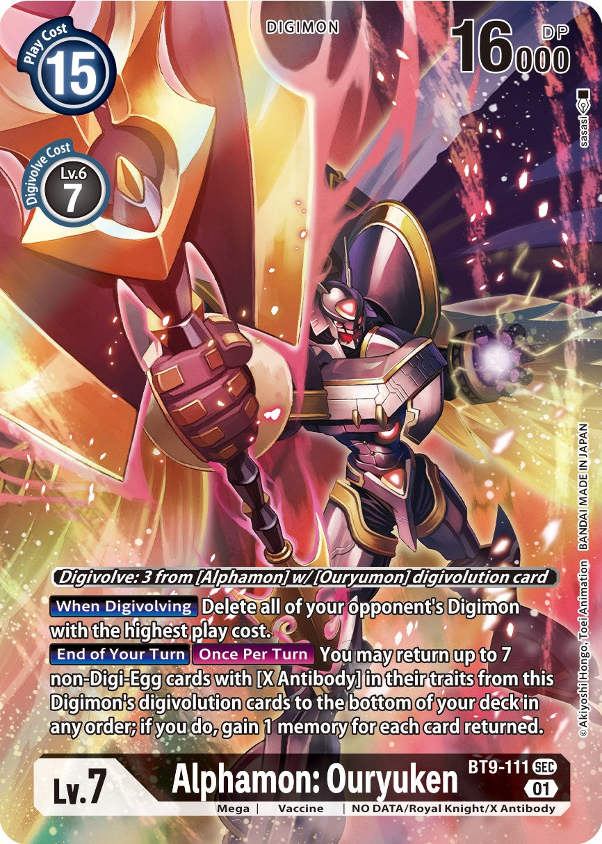 Alphamon: Ouryuken [BT9-111] (Alternate Art) [X Record] | Anubis Games and Hobby