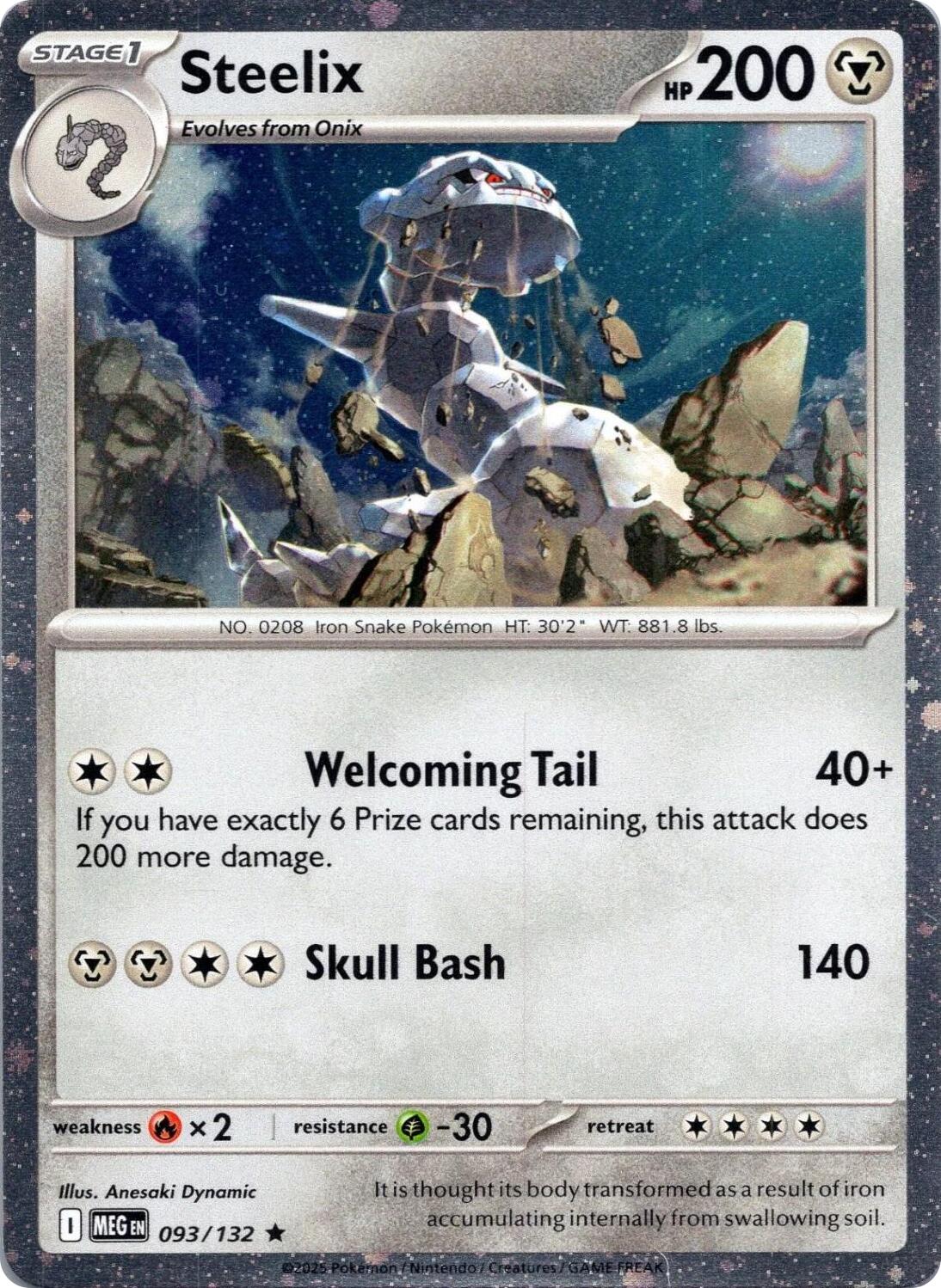 Steelix (093/132) (Cosmos Holo) [Mega Evolution: Base Set] | Anubis Games and Hobby