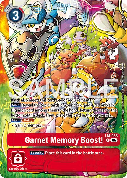 Garnet Memory Boost! [LM-033] (Alternate Art) [Starter Deck: Beatbreak] | Anubis Games and Hobby