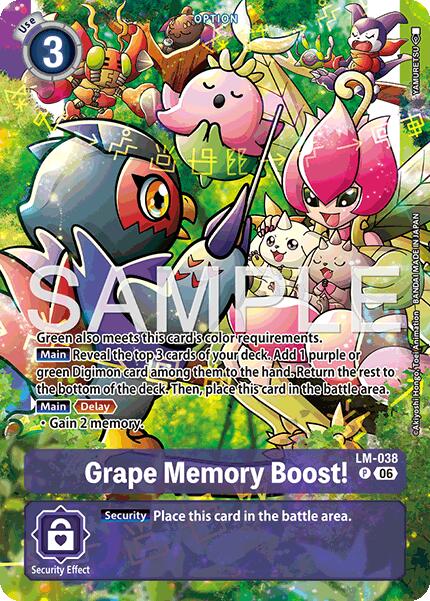 Grape Memory Boost! [LM-038] (Alternate Art) [Starter Deck: Beatbreak] | Anubis Games and Hobby