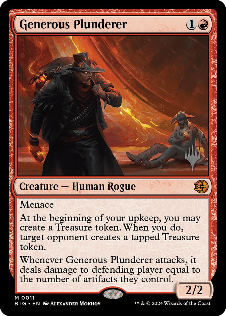Generous Plunderer [Outlaws of Thunder Junction Promos] | Anubis Games and Hobby
