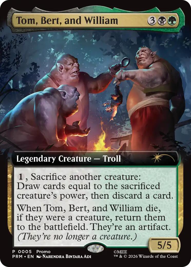 Tom, Bert, and William (Extended Art) [Media Promos] | Anubis Games and Hobby