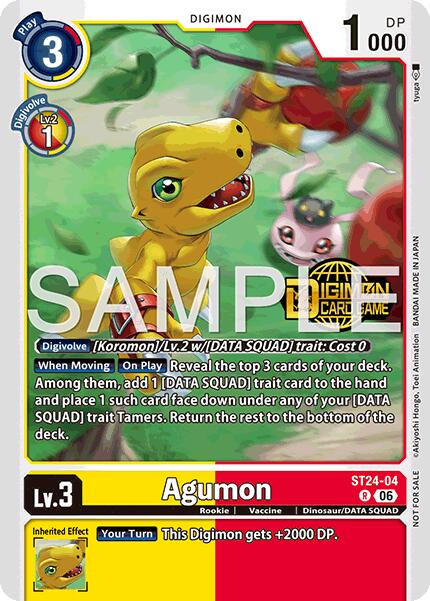 Agumon [ST24-04] (Welcome Tamers Pack Vol.2) [Starter Deck: Data Squad] | Anubis Games and Hobby