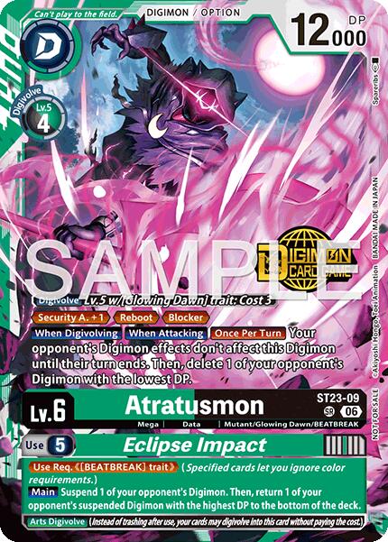 Atratusmon // Eclipse Impact [ST23-09] (Welcome Tamers Pack Vol.2) [Starter Deck: Beatbreak Release Event Cards] | Anubis Games and Hobby
