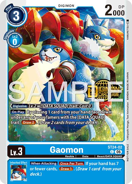 Gaomon [ST24-02] (Welcome Tamers Pack Vol.2) [Starter Deck: Data Squad] | Anubis Games and Hobby