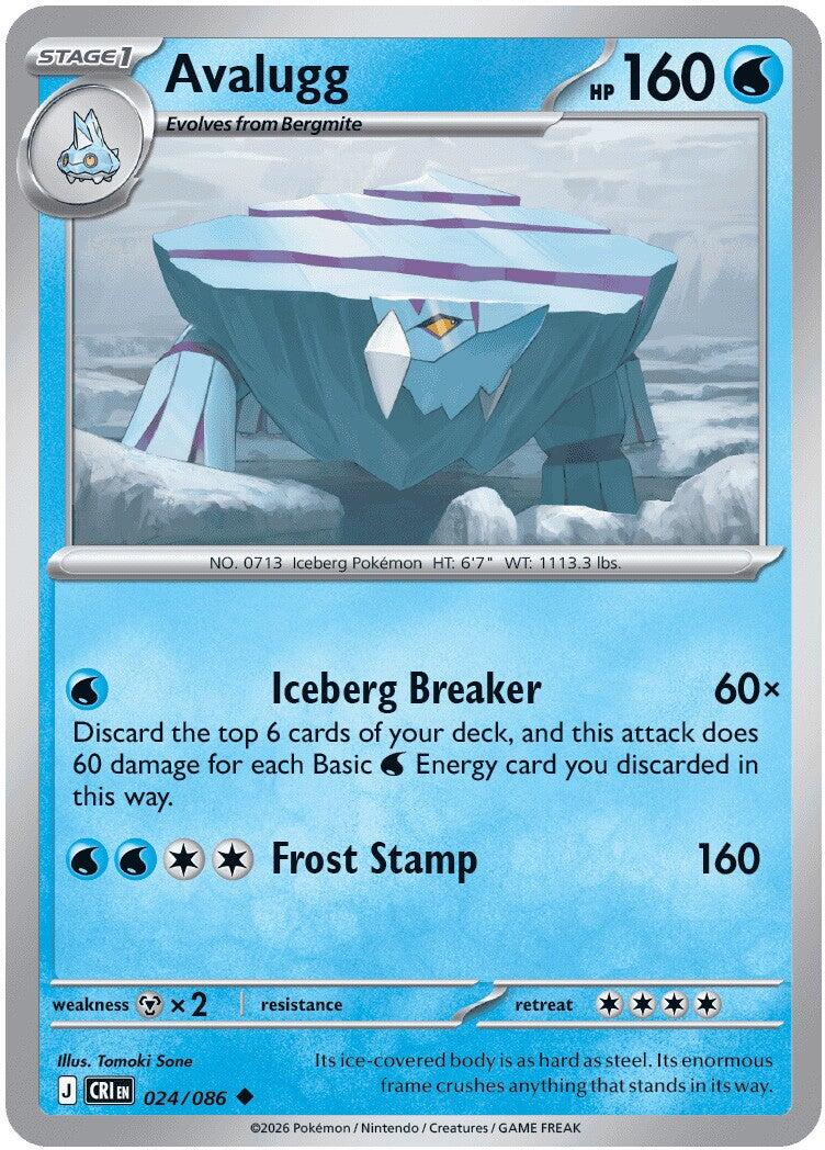 Avalugg (024/086) [Mega Evolution: Chaos Rising] | Anubis Games and Hobby