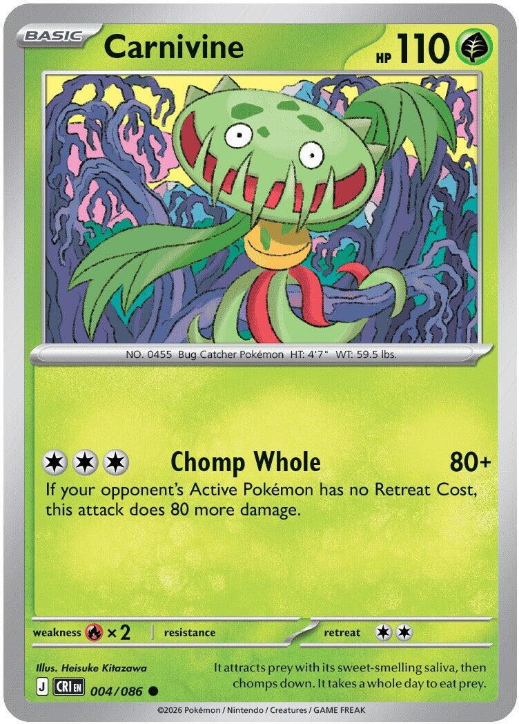 Carnivine (004/086) [Mega Evolution: Chaos Rising] | Anubis Games and Hobby