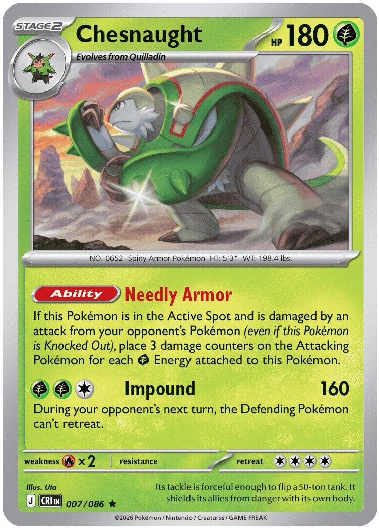 Chesnaught (007/086) [Mega Evolution: Chaos Rising] | Anubis Games and Hobby