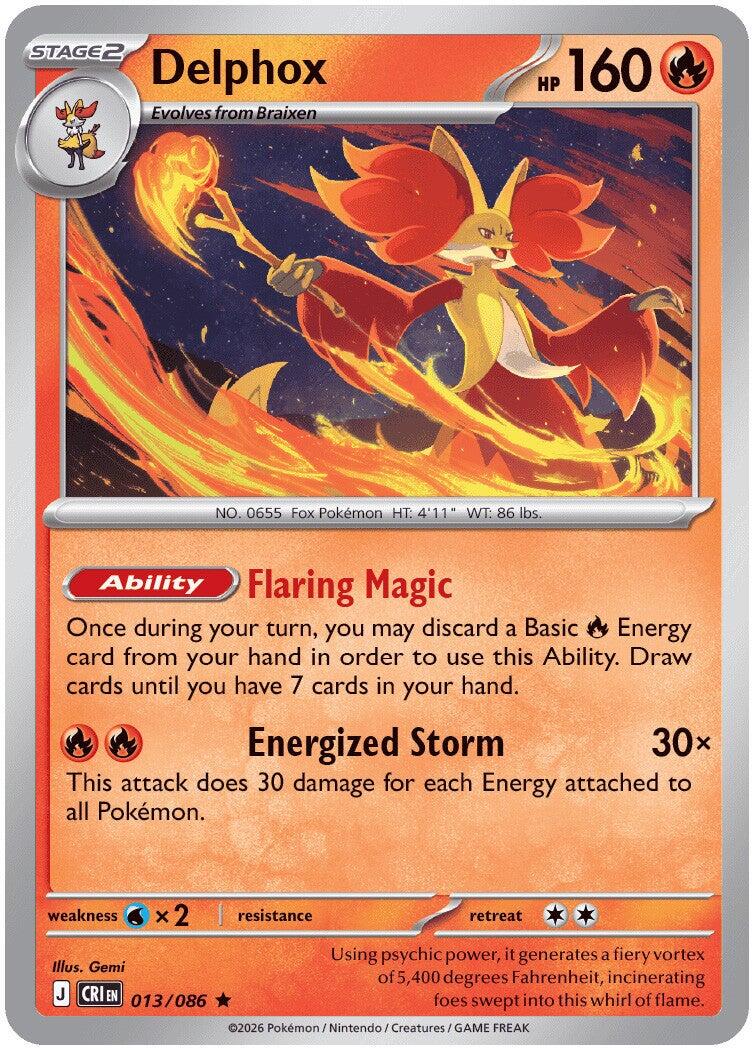 Delphox (013/086) [Mega Evolution: Chaos Rising] | Anubis Games and Hobby