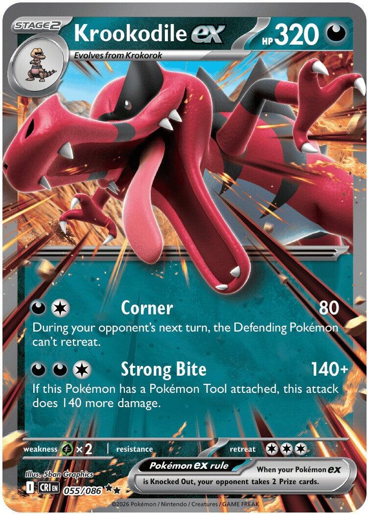 Krookodile ex (055/086) [Mega Evolution: Chaos Rising] | Anubis Games and Hobby