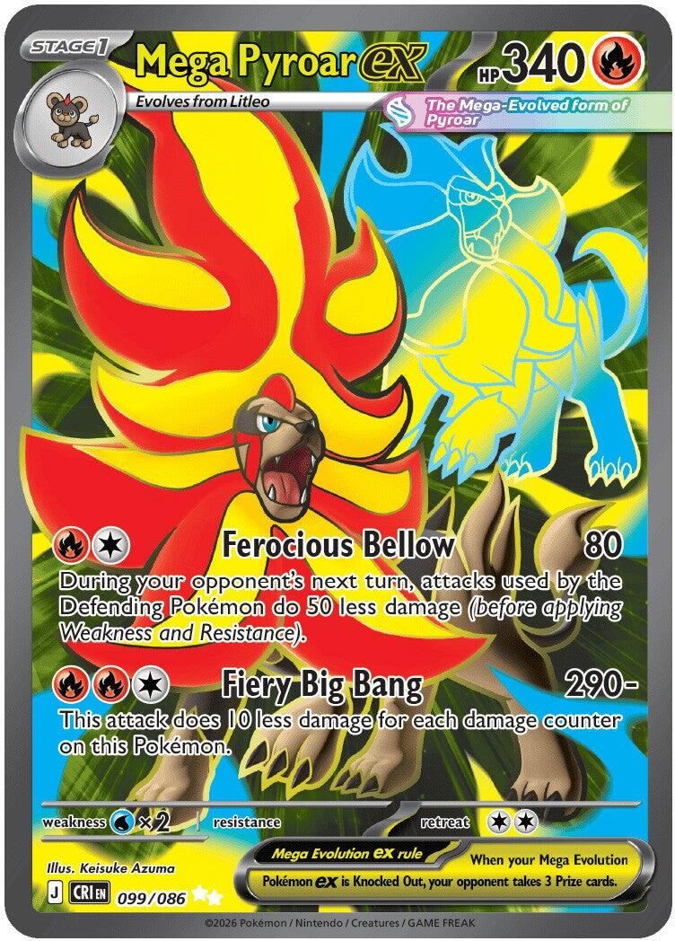 Mega Pyroar ex (099/086) [Mega Evolution: Chaos Rising] | Anubis Games and Hobby