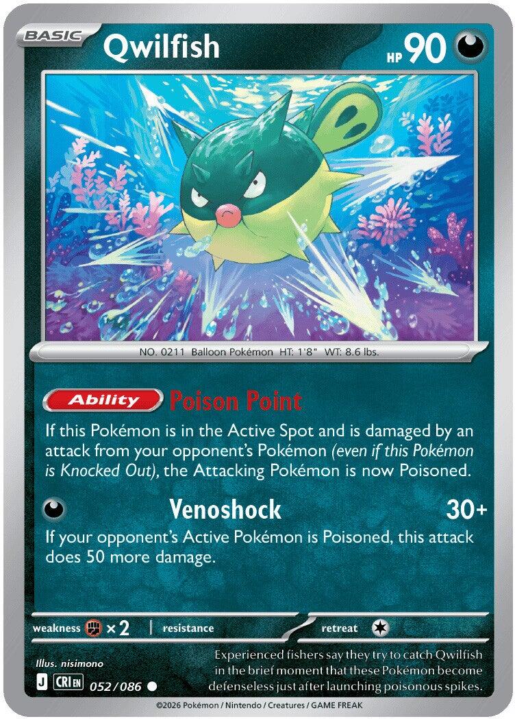 Qwilfish (052/086) [Mega Evolution: Chaos Rising] | Anubis Games and Hobby