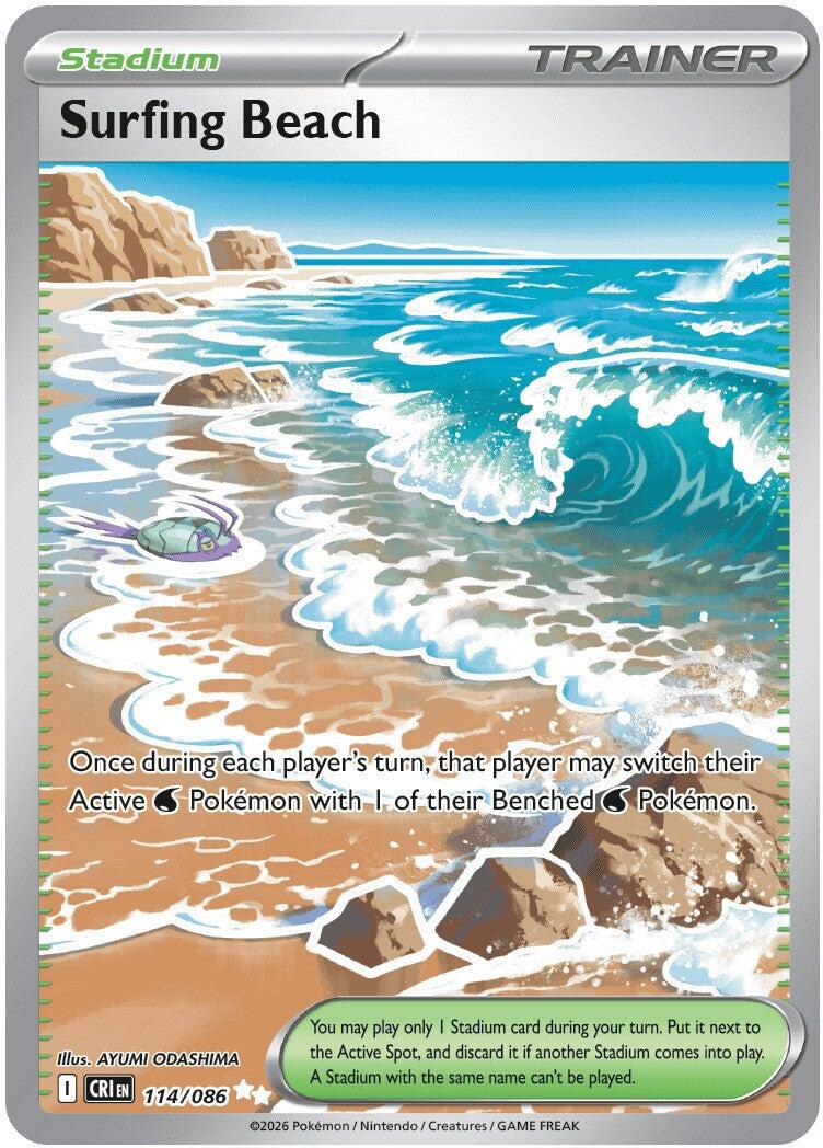 Surfing Beach (114/086) [Mega Evolution: Chaos Rising] | Anubis Games and Hobby