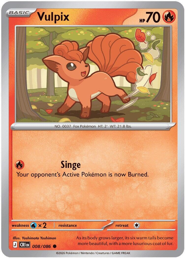 Vulpix (008/086) [Mega Evolution: Chaos Rising] | Anubis Games and Hobby