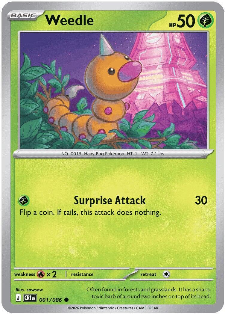Weedle (001/086) [Mega Evolution: Chaos Rising] | Anubis Games and Hobby