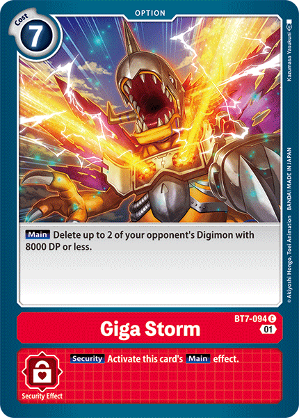 Giga Storm [BT7-094] [Next Adventure] | Anubis Games and Hobby