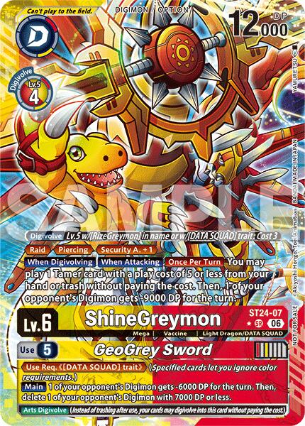 ShineGreymon // GeoGrey Sword [ST24-07] (Dual Revolution Release Event Winner) [Dual Revolution Release Event] | Anubis Games and Hobby