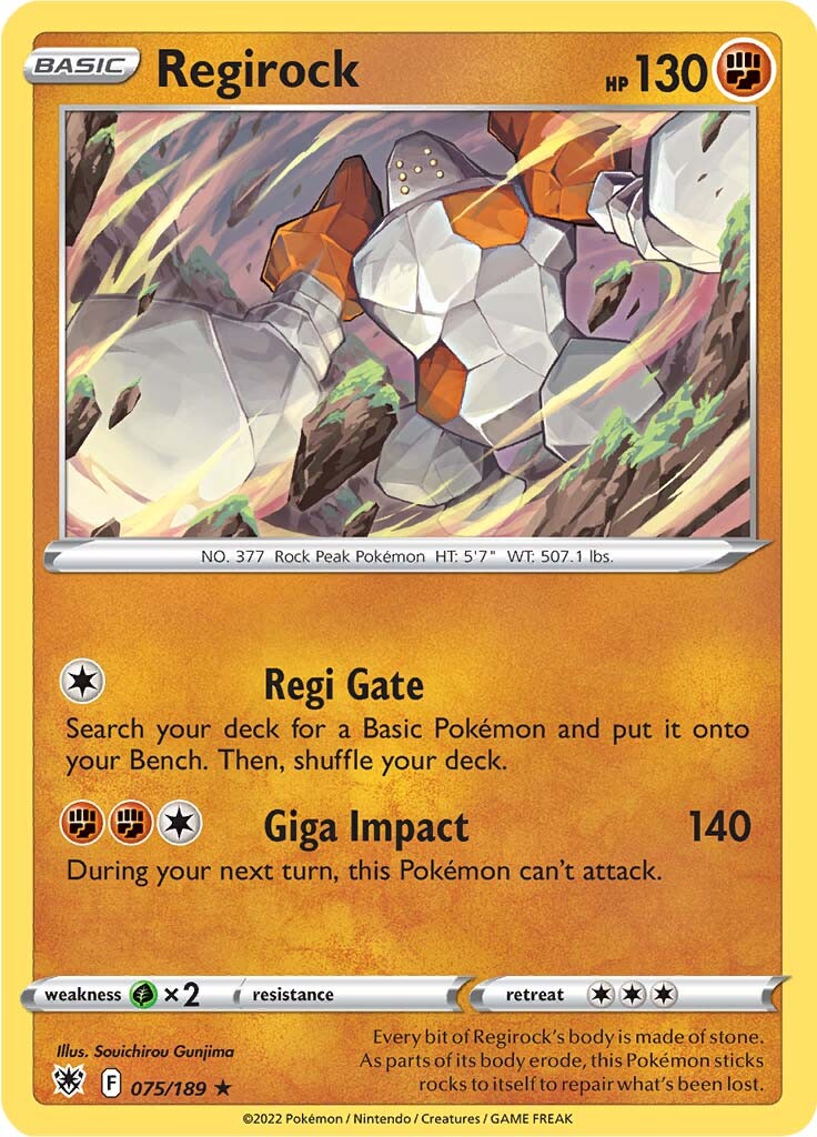 Regirock (075/189) [Sword & Shield: Astral Radiance] | Anubis Games and Hobby