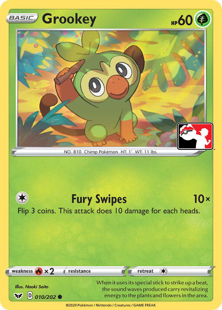 Grookey (011/202) (Library Exclusive) [Sword & Shield: Base Set] | Anubis Games and Hobby