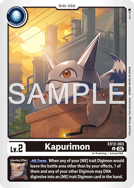 Kapurimon [EX12-003] [Digital World Shambala] | Anubis Games and Hobby