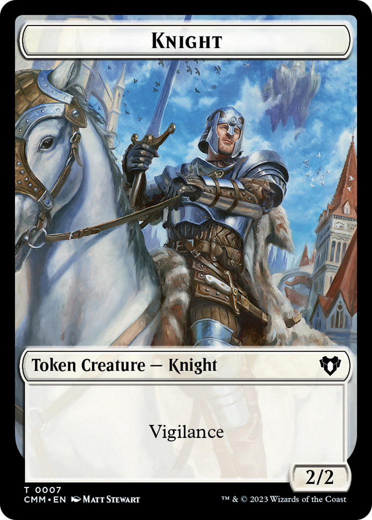 Knight Token [Commander Masters Tokens] | Anubis Games and Hobby