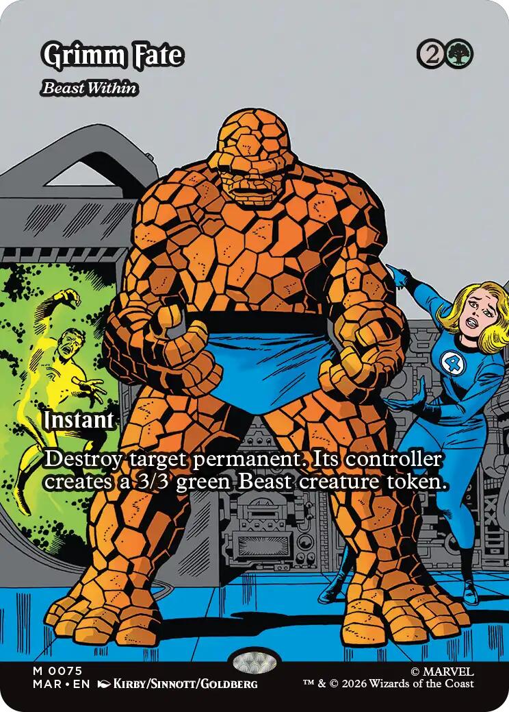 Grimm Fate - Beast Within (Borderless) [Marvel Universe: Eternal-Legal] | Anubis Games and Hobby