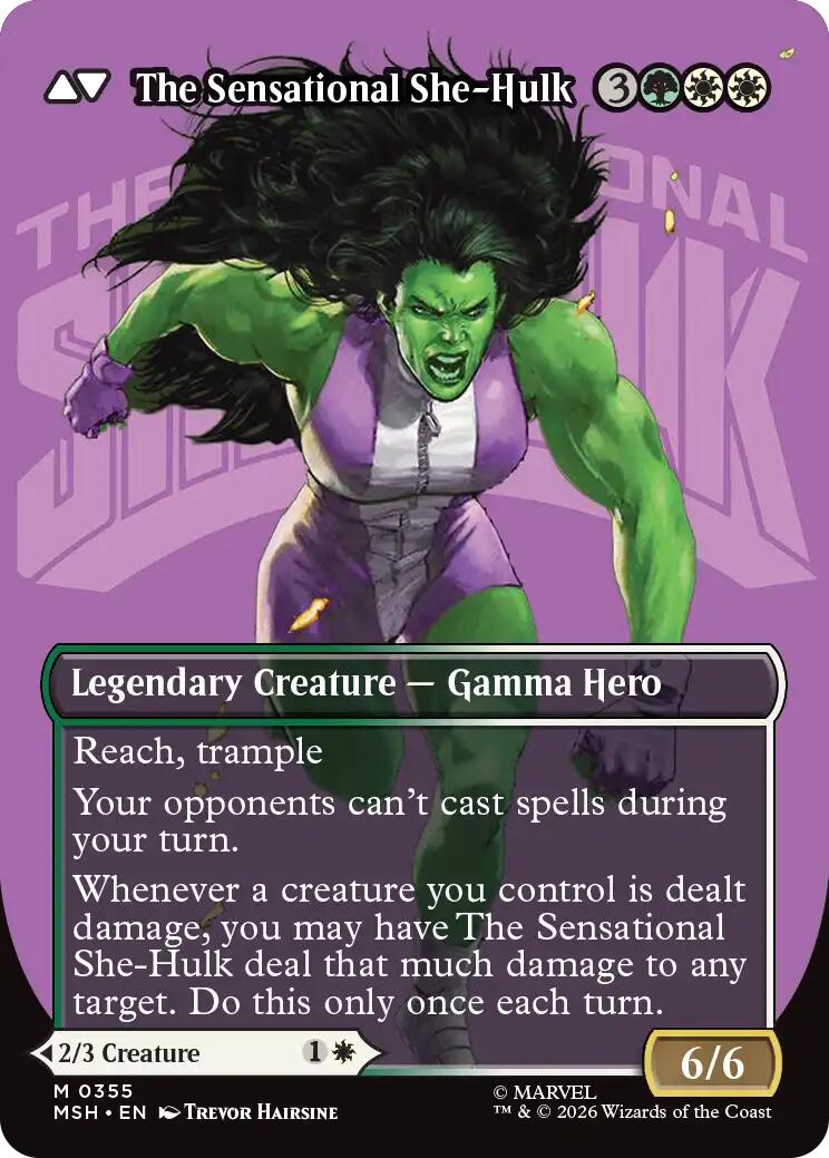 Jennifer Walters // The Sensational She-Hulk (Borderless) (0355) [Marvel Super Heroes] | Anubis Games and Hobby