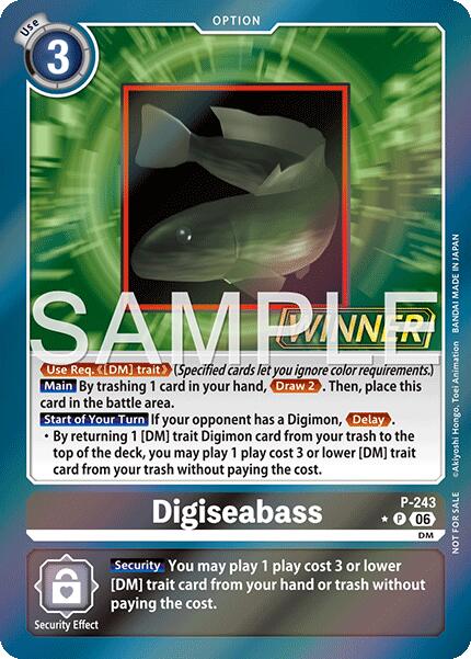 Digiseabass [P-243] (Official Store Tournament 2026 Vol. 3 Winner) [Promotional Cards] | Anubis Games and Hobby