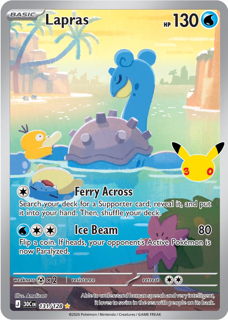 Lapras (131/128) [Mega Evolution: 30th Celebration] | Anubis Games and Hobby