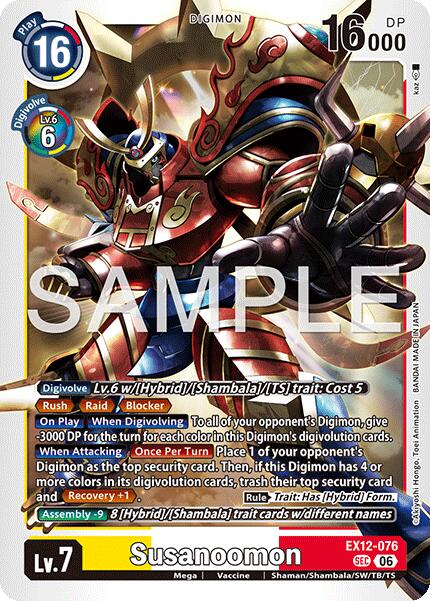 Susanoomon [EX12-076] [Digital World Shambala] | Anubis Games and Hobby
