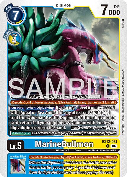 MarineBullmon [EX12-031] [Digital World Shambala] | Anubis Games and Hobby
