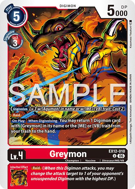 Greymon [EX12-010] [Digital World Shambala] | Anubis Games and Hobby