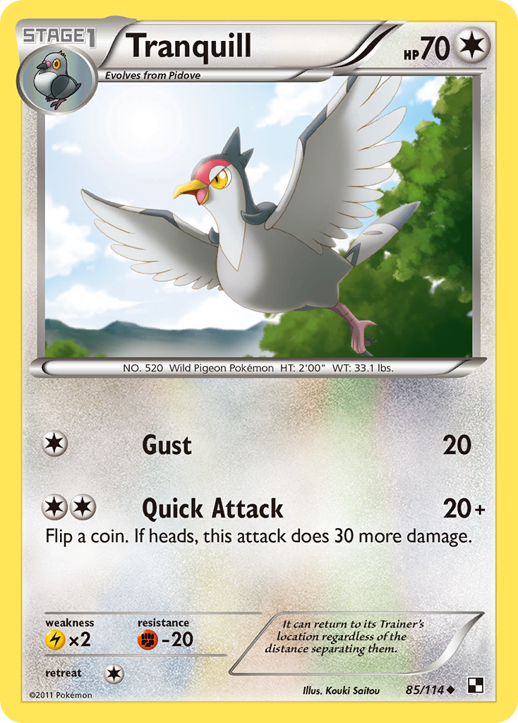 Tranquill (85/114) [Black & White: Base Set] | Anubis Games and Hobby