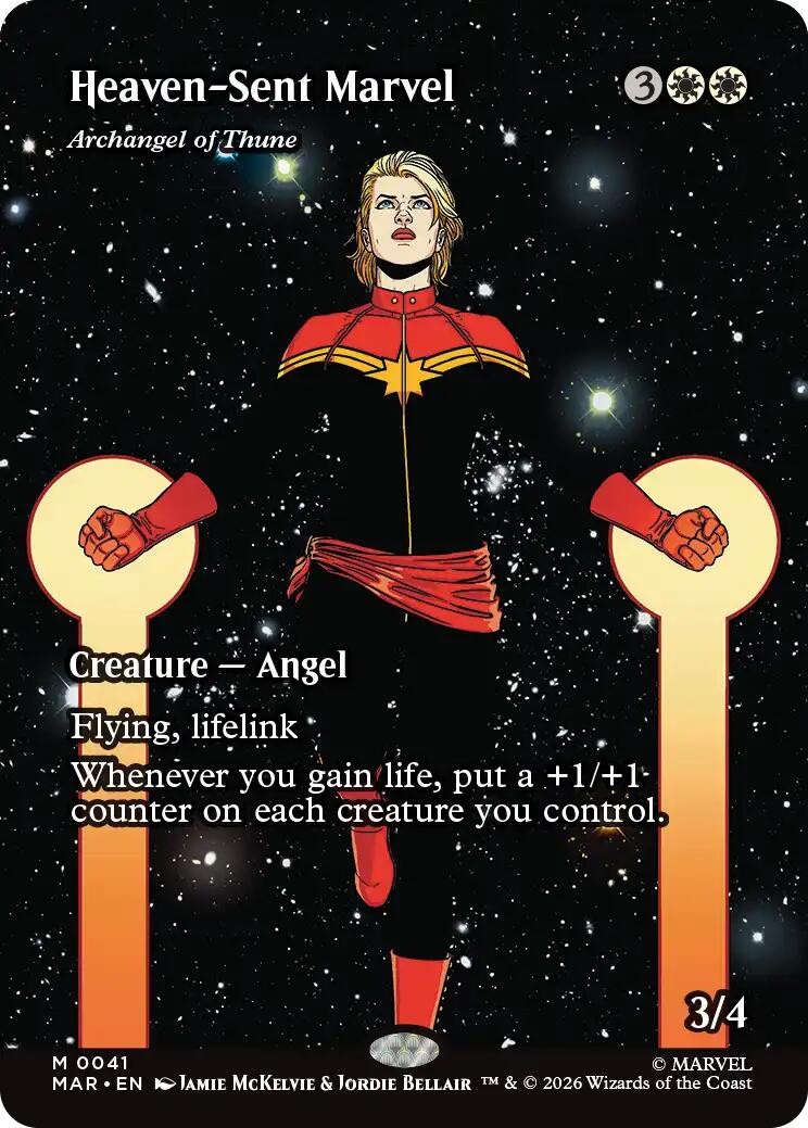 Heaven-Sent Marvel - Archangel of Thune (Borderless) [Marvel Universe: Eternal-Legal] | Anubis Games and Hobby