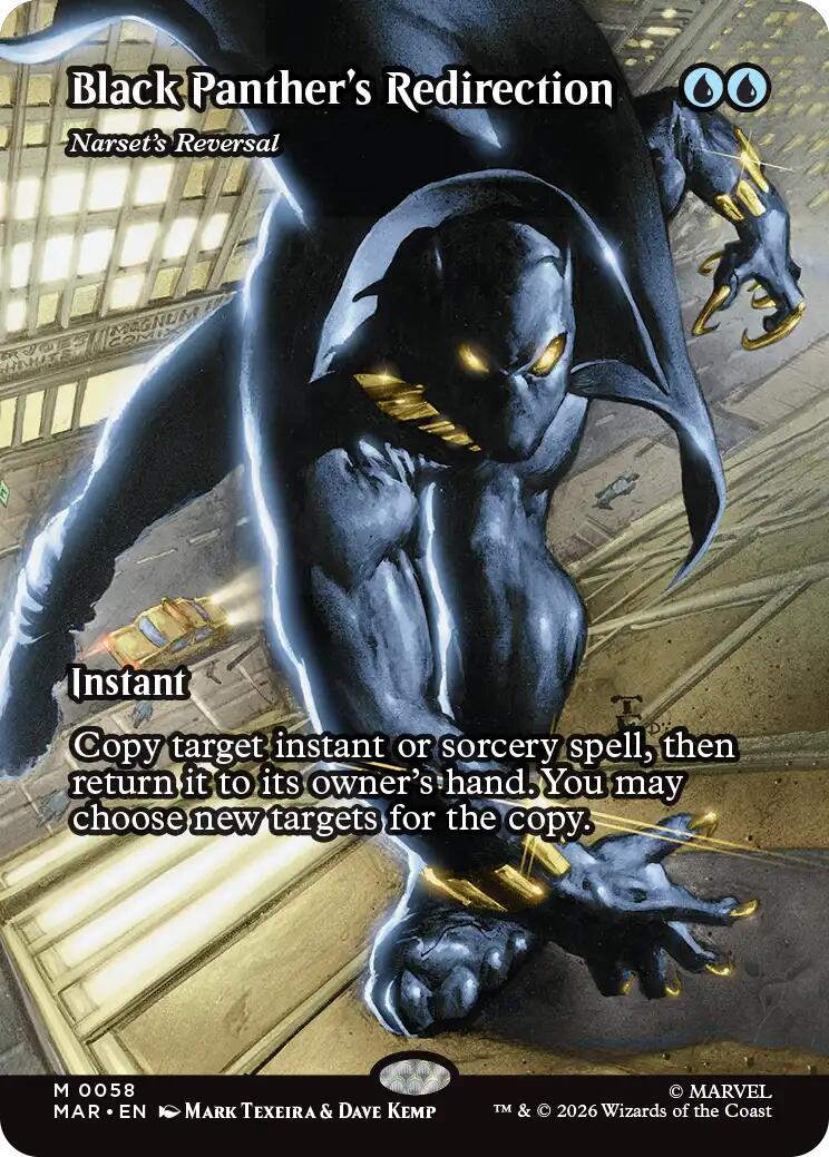 Black Panther's Redirection - Narset's Reversal (Borderless) [Marvel Universe: Eternal-Legal] | Anubis Games and Hobby